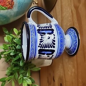 Tonala pottery handpainted footed mug